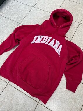 Steve & Barry's Indiana Arch Logo Red Hoodie